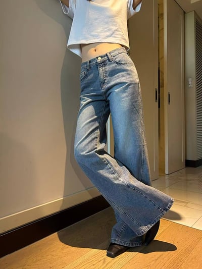 ♡正韓♡復古刷色牛仔褲1