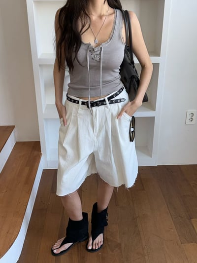 ♡正韓♡馬甲綁帶蕾絲背心8