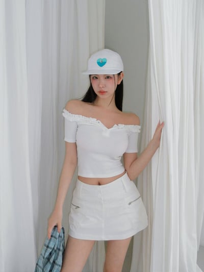 ♡正韓♡荷葉滾邊排扣上衣1