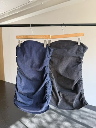 ♡正韓♡平口側抓皺洋裝11