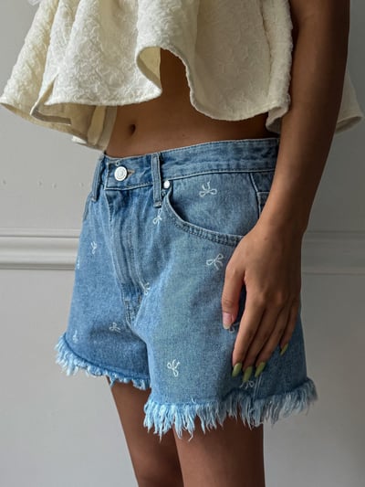 ♡正韓♡蝴蝶結鬚鬚短褲6