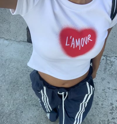 ♡正韓♡愛心字母短T2