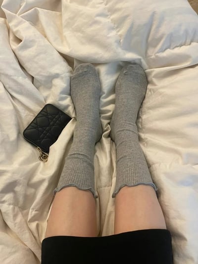 ♡正韓♡木耳捲邊堆堆襪6