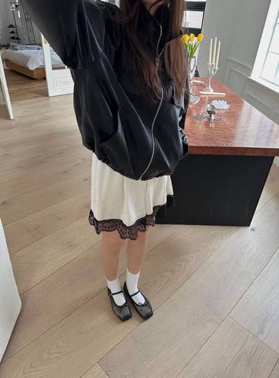 ♡正韓♡設計品牌時髦雙口袋皮外10