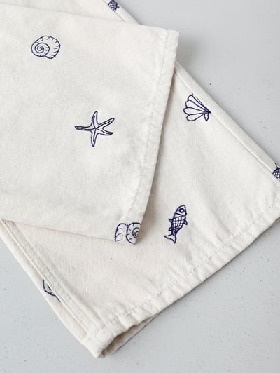 ♡正韓♡海洋系列刺繡直筒褲6