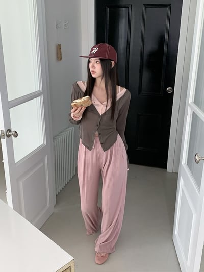 ♡正韓♡春薄透可疊穿排釦上衣10