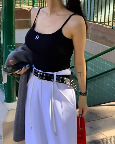 ♡正韓♡刺繡字母bra top1