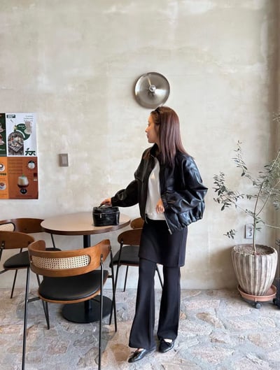 ♡正韓♡設計品牌時髦雙口袋皮外6