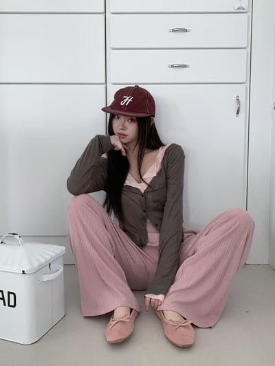 ♡正韓♡春薄透可疊穿排釦上衣9