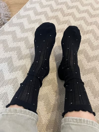 ♡正韓♡點點銀絲微閃襪7