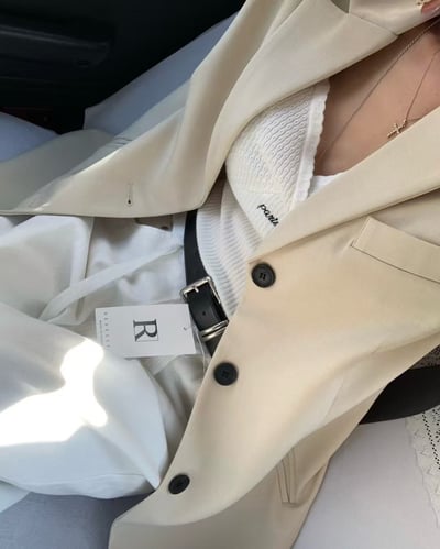 ♡正韓♡坑條刺繡交叉性感背心5