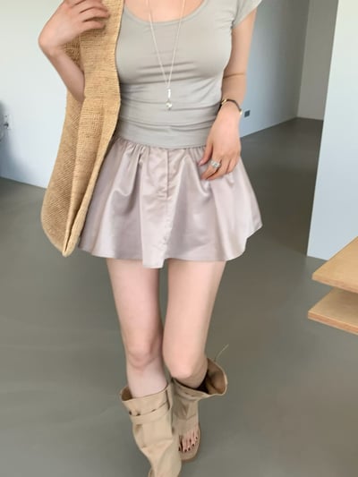 ♡正韓♡月光後鬆緊傘裙5