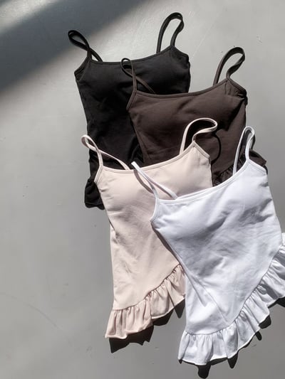 ♡正韓♡女團風不規則細肩braTop9