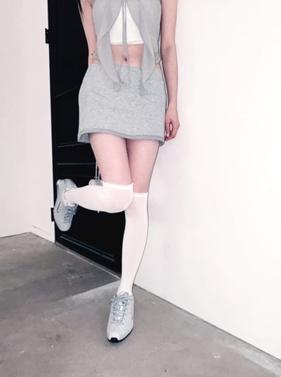 ♡正韓♡多色拼蕾絲邊短褲裙1