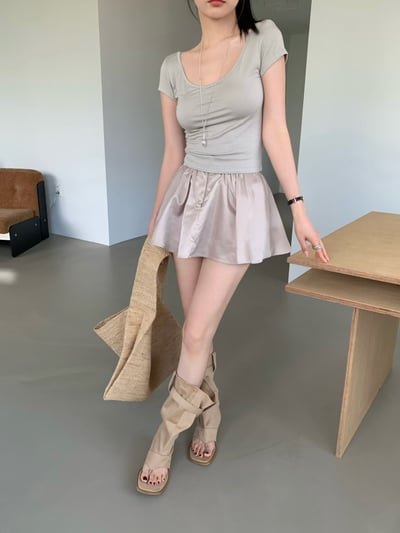 ♡正韓♡月光後鬆緊傘裙4