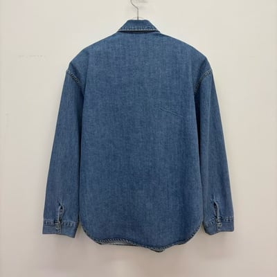 ♡正韓♡春款壓釦牛仔墊肩襯衫8