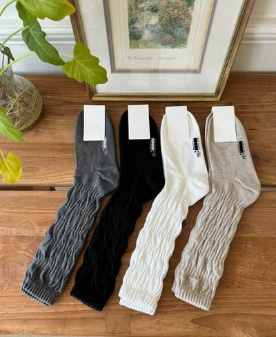 ♡正韓♡皺皺堆堆棉襪4