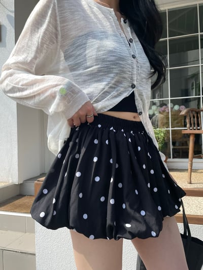 ♡正韓♡波點燈籠褲裙8