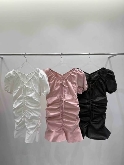 ♡正韓♡澎袖抓皺洋裝18