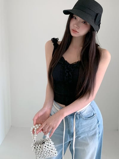 ♡正韓♡荷葉拼接背心8