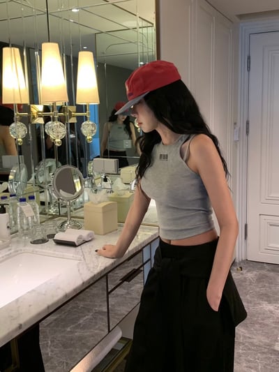 ♡正韓♡美式條碼肩帶背心9