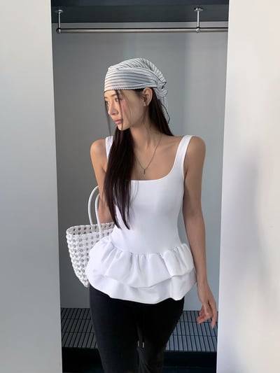 ♡正韓♡下襬裙擺背心上衣1