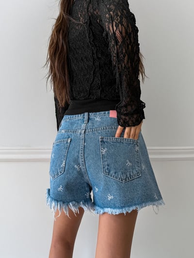 ♡正韓♡蝴蝶結鬚鬚短褲2