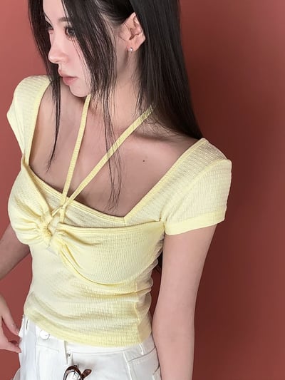 ♡正韓♡繞脖綁帶上衣4