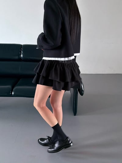 ♡正韓♡甜酷蛋糕裙洋裝+西外13