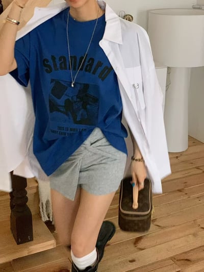 ♡正韓♡扭結不規則棉褲裙5