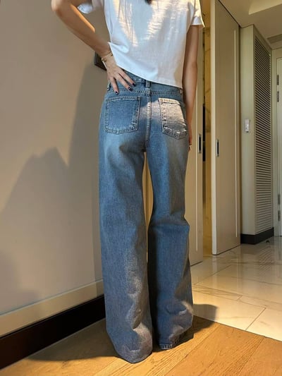 ♡正韓♡復古刷色牛仔褲3