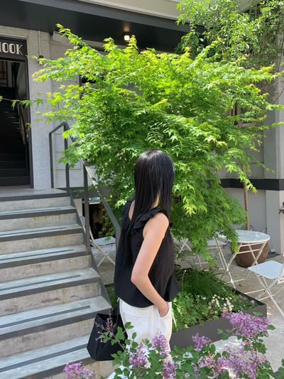 ♡正韓♡初夏荷葉袖亞麻背心19