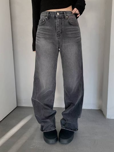 ♡正韓♡復古刷色牛仔褲14