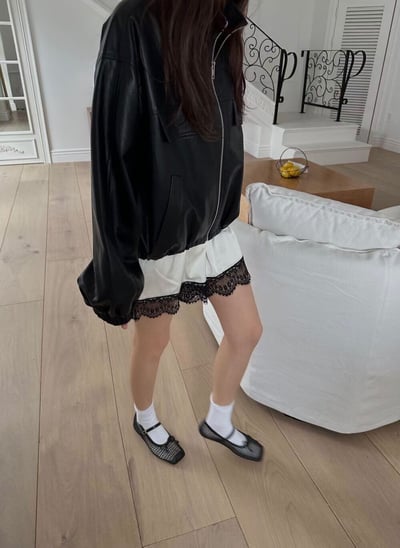 ♡正韓♡設計品牌時髦雙口袋皮外9