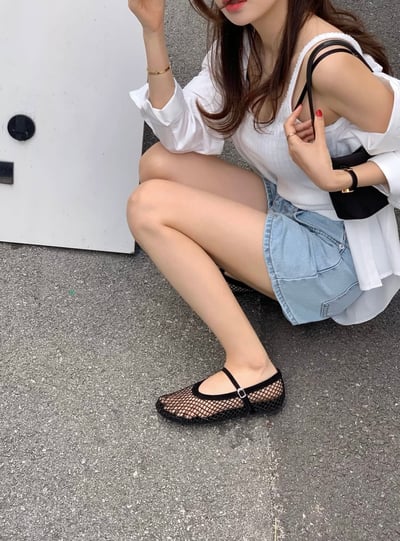 ♡韓國閃亮亮小鑽網鞋♡8