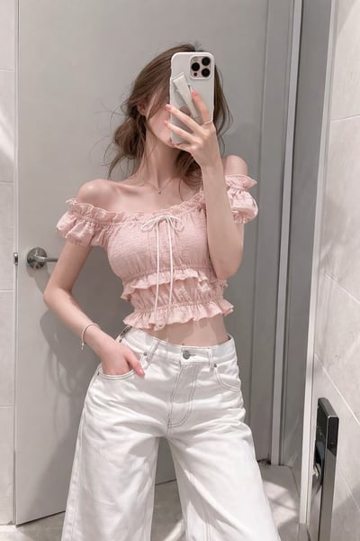 ♡正韓♡溫柔感抽皺仙女上衣2