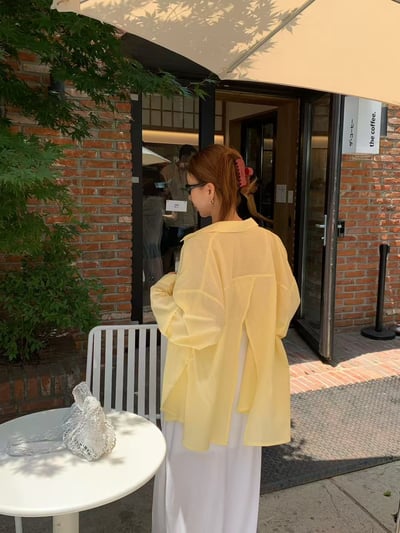 ♡正韓♡刺繡後交差襯衫5