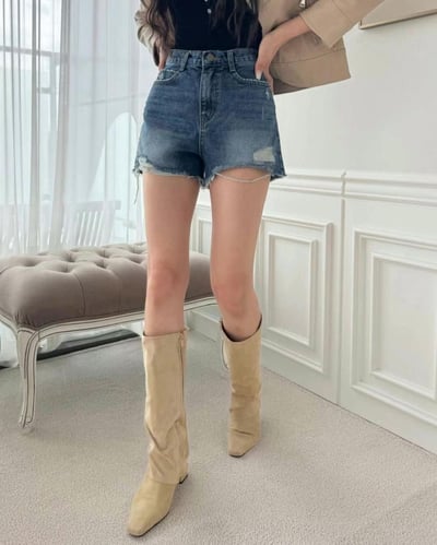 ♡正韓♡歐美刷破牛仔短褲1