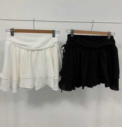 ♡正韓♡法式芭蕾層疊短褲裙9