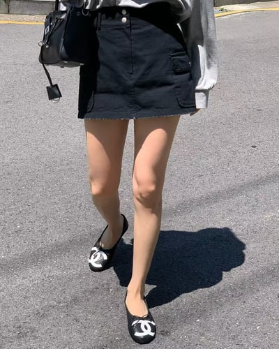 ♡正韓♡復古工裝短褲裙9