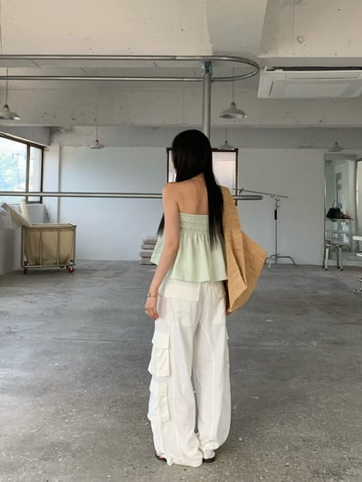 ♡正韓♡醋酸月光平口上衣7