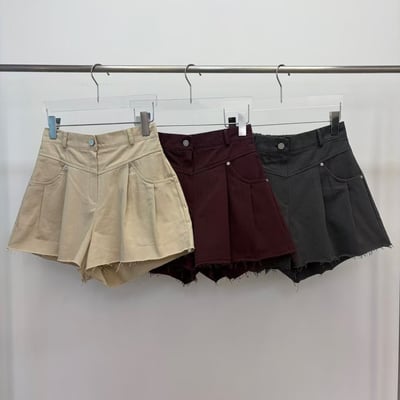 ♡正韓♡不修邊高腰短褲16