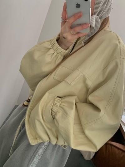 ♡正韓♡設計品牌時髦雙口袋皮外3