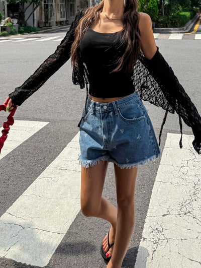 ♡正韓♡蝴蝶結鬚鬚短褲4