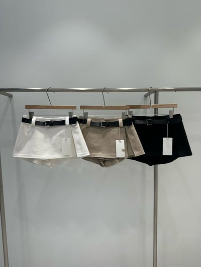 ♡正韓♡側開岔超短褲裙（附皮帶）8