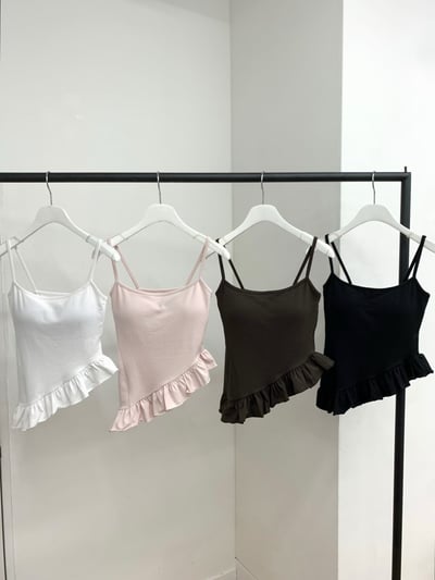 ♡正韓♡女團風不規則細肩braTop10