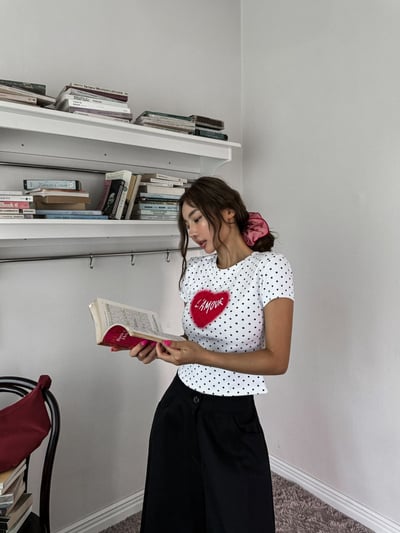 ♡正韓♡愛心字母短T4