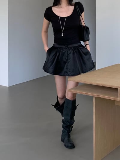 ♡正韓♡月光後鬆緊傘裙10