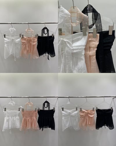 ♡正韓♡初戀綁結傘擺上衣15