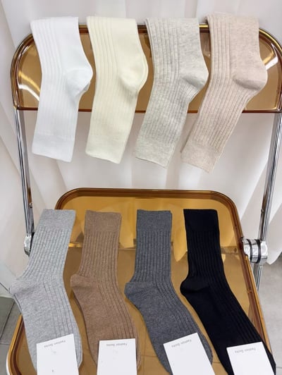 ♡正韓♡獨家坑條素面棉襪5